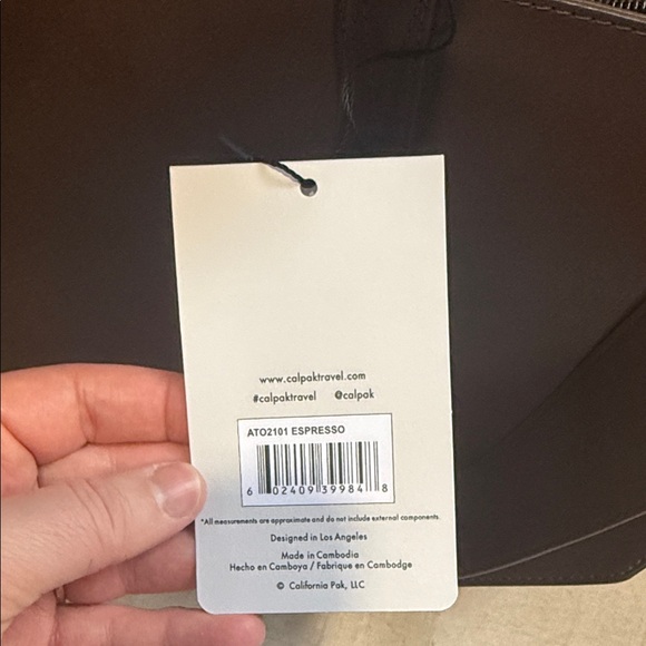 Calpak Dark Brown Laptop/Travel Bag - NWT - Picture 11 of 12